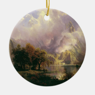 Ornamento De Cerâmica Paisagem de Montanha Rochosa Cenário Majestoso
