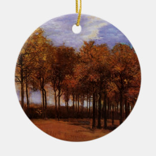 Ornamento De Cerâmica Paisagem de Outono por Vincent van Gogh