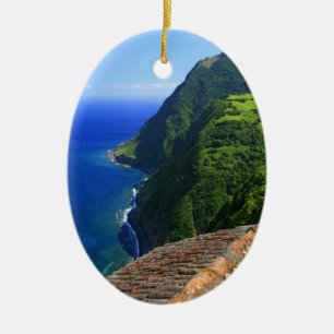 Ornamento De Cerâmica Paisagem litoral em Açores