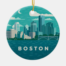 Paisagem Noturna da Cidade de Massachusetts | Cida