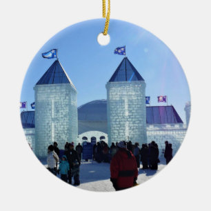 Ornamento De Cerâmica Palácio de Gelo no Carnaval de Quebec, Canadá