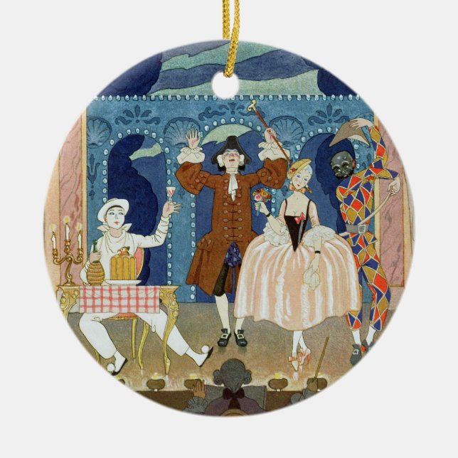 Ornamento De Cerâmica Palco da pantomima, ilustração para 'Fetes (Frente)