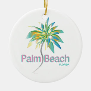 Ornamento De Cerâmica Palm Beach, Flórida