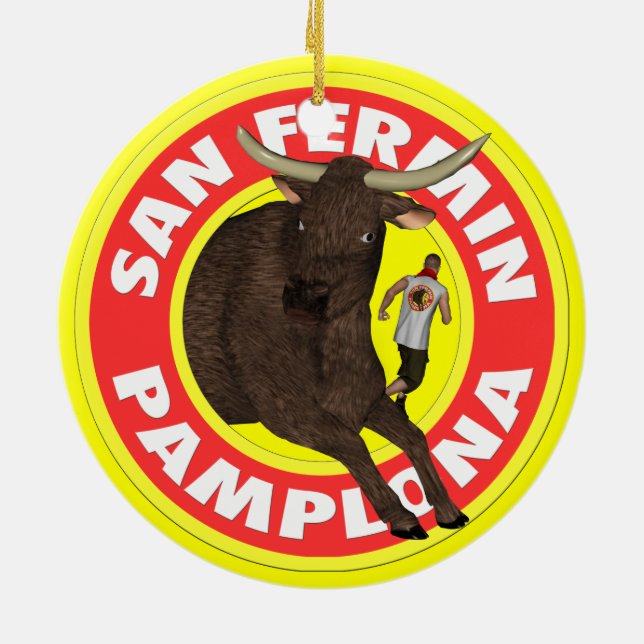 Ornamento De Cerâmica Pamplona - San Fermin (Traseira)
