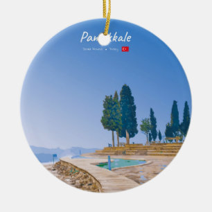 Ornamento De Cerâmica Pamukkale, Turquia - Piscinas Termais