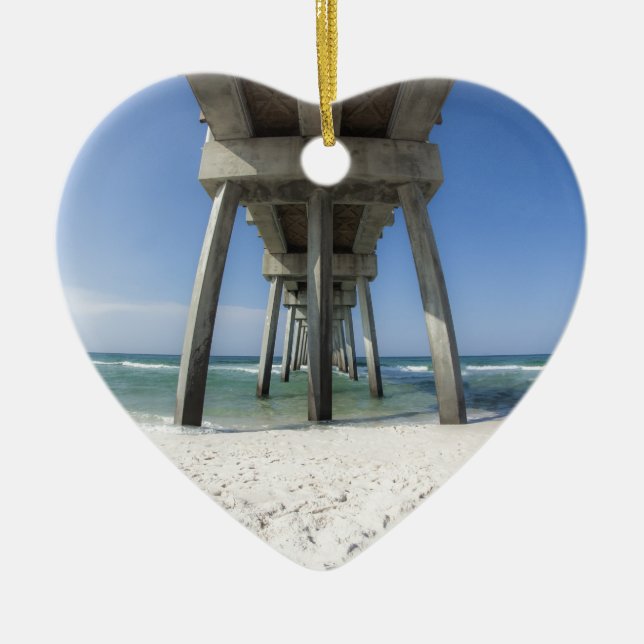 Ornamento De Cerâmica Panamá City Beach Pier (Frente)