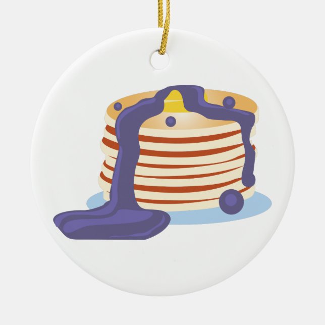 Ornamento De Cerâmica Pancake Stack (Frente)