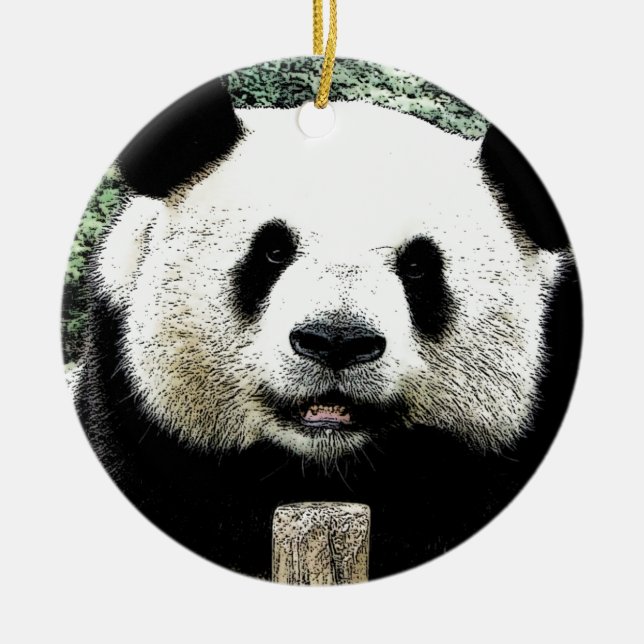 Ornamento De Cerâmica Panda (Frente)