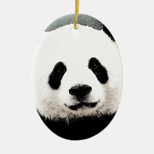 Ornamento De Cerâmica Panda (Frente)