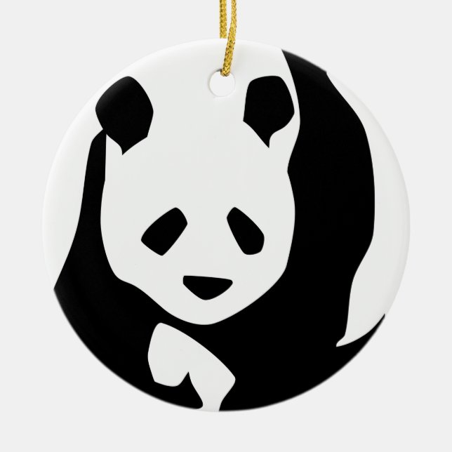 Ornamento De Cerâmica Panda (Frente)