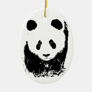 Ornamento De Cerâmica Panda