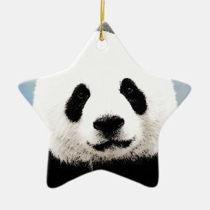Ornamento De Cerâmica Panda