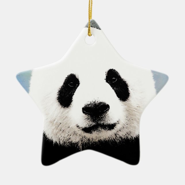 Ornamento De Cerâmica Panda (Frente)