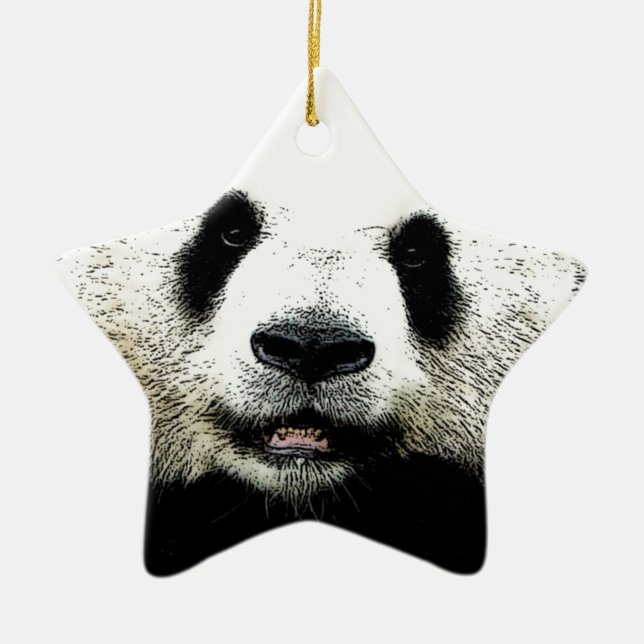 Ornamento De Cerâmica Panda (Frente)