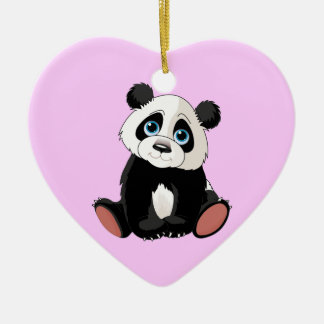 Ornamento De Cerâmica Panda Bear