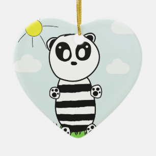 Ornamento De Cerâmica Panda Crianças