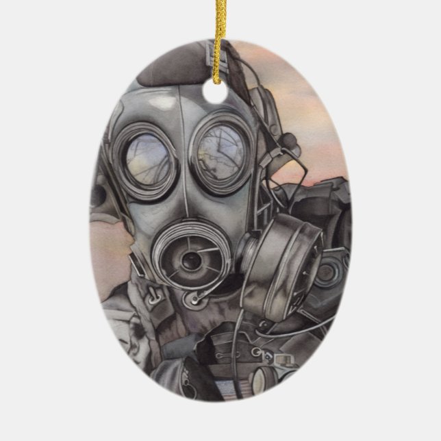 Ornamento De Cerâmica Pandemia de Natal (Frente)