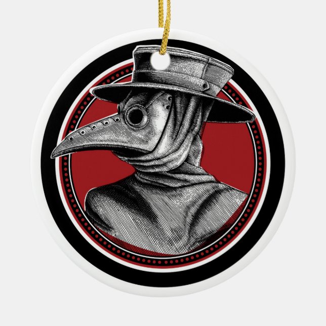 Ornamento De Cerâmica Pandemic Ornament Plague Doutor 2020 (Frente)