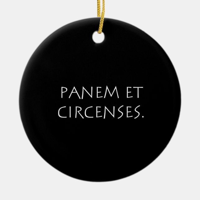 Ornamento De Cerâmica Panem et circenses (Frente)