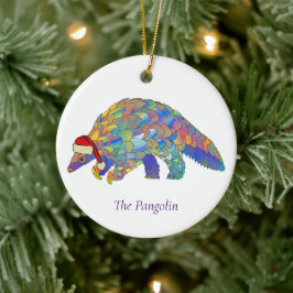 Ornamento De Cerâmica Pangolim Santa Fofo Animal Ameaçado de Extinção