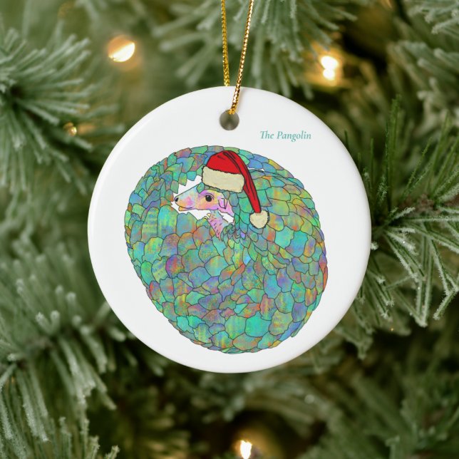 Ornamento De Cerâmica Pangolin - Animal selvagem ameaçado (Árvore)