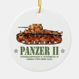 Ornamento De Cerâmica Panzer II A2 Guerra Mundial 2 Tanque alemão leve