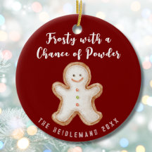 Pão de gengibre engraçado Natal Vermelho Tradicion