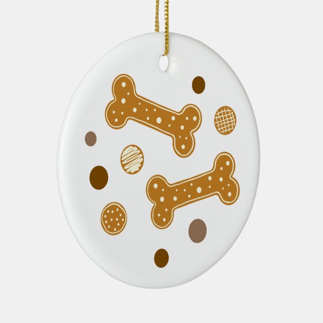 Ornamento De Cerâmica Pão-De-Pão Cachorro Osso (Direito )