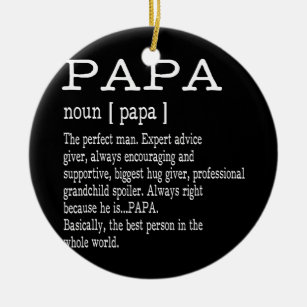 Ornamento De Cerâmica Papa Definition Grandpa Men Dias de os pais