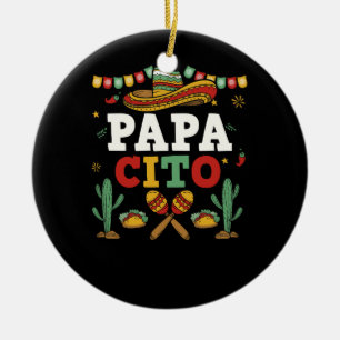 Ornamento De Cerâmica Papacito Família Cinco De Mayo Casal de Combinação