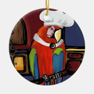 Ornamento De Cerâmica PAPagaios DE FESTA