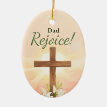 Papai Natal Ressuscitou Cruz e Lírios Religiosos