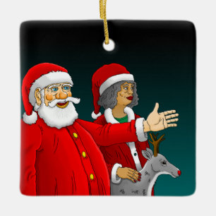 Ornamento De Cerâmica Papai Noel