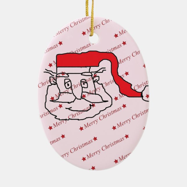 Ornamento De Cerâmica Papai Noel (Verso)