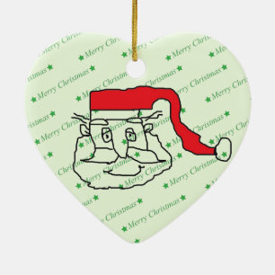 Ornamento De Cerâmica Papai Noel