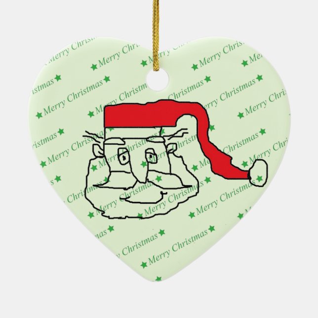 Ornamento De Cerâmica Papai Noel (Verso)