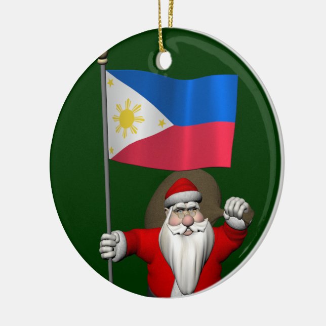Ornamento De Cerâmica Papai Noel, Alferes Das Filipinas (Esquerda)