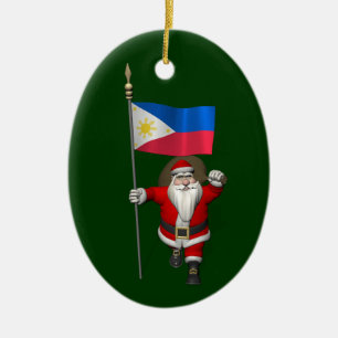 Ornamento De Cerâmica Papai Noel, Alferes Das Filipinas