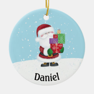 Ornamento De Cerâmica Papai Noel Bonito Personalizado Natal