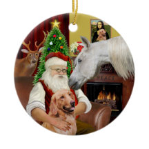 Papai Noel - Cavalo Árabe e Golden