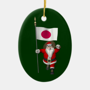 Ornamento De Cerâmica Papai Noel Com Alferes Do Japão