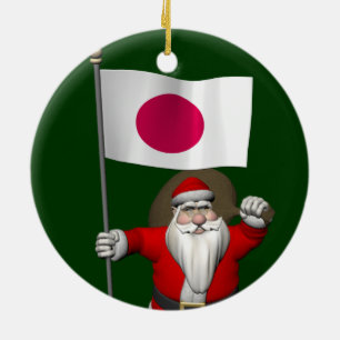 Ornamento De Cerâmica Papai Noel Com Alferes Do Japão