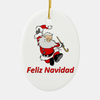 Ornamento De Cerâmica Papai Noel de dança espanhol