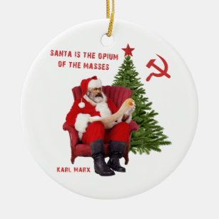 Ornamento De Cerâmica Papai noel de Karl Marx
