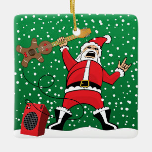 Ornamento De Cerâmica Papai noel do metal pesado