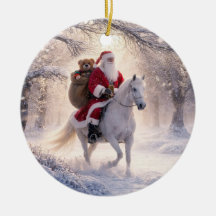 Papai Noel e Cavalo Bonito Saco de Brinquedos na N