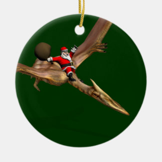 Ornamento De Cerâmica Papai Noel Em Quetzalcoatlus
