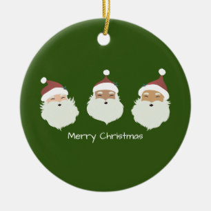 Ornamento De Cerâmica Papai Noel Feliz Natal 