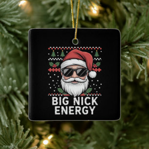 Ornamento De Cerâmica Papai Noel Natal Grande Nick Energia Festa Engraça