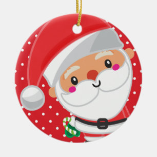 Ornamento De Cerâmica Papai Noel Personalizado de Natal